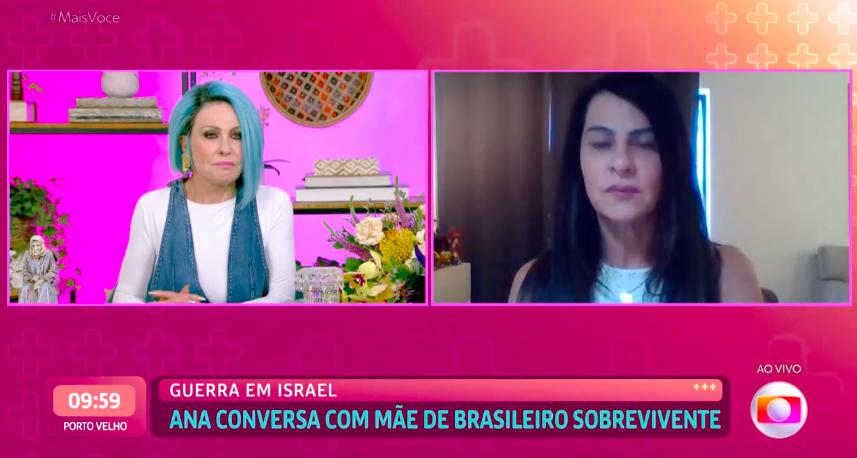 Ana Maria conversa com mãe de jovem que está em Israel