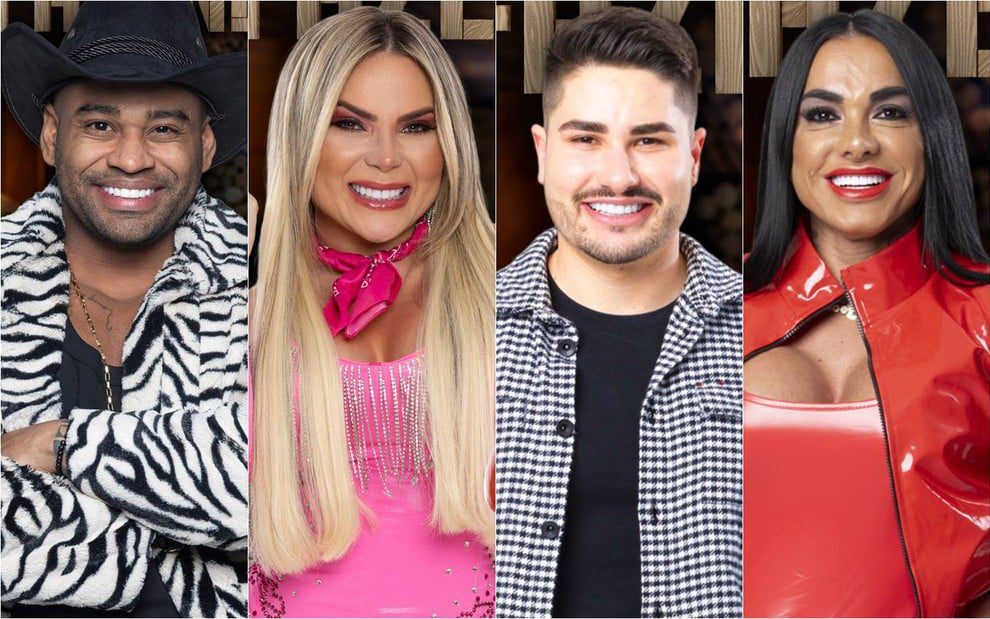 Cezar Black, Kally, Lucas e Simioni estão na Roça de A Fazenda 15