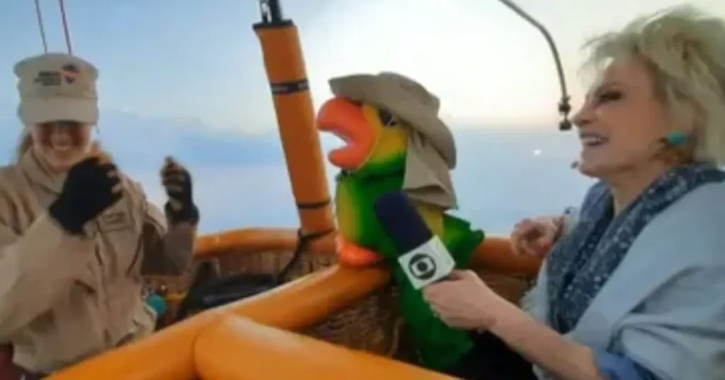 Ana Maria Braga no balão em Dubai