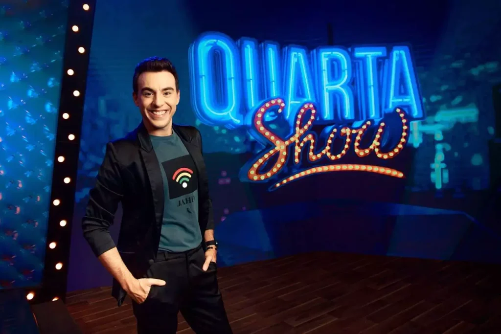 Rogério no cenário do Quarta Show
