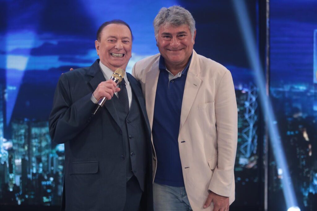 Raul Gil e Cleber Machado no Programa Rsul Gil
