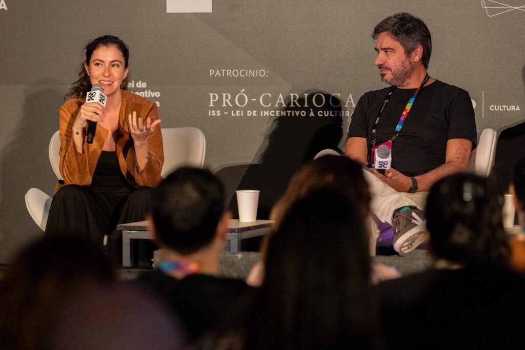 Leonora Bardini e Leandro Gejfinbein no Rio2C