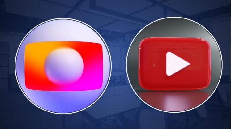 Arte com logos da TV Globo e Youtube