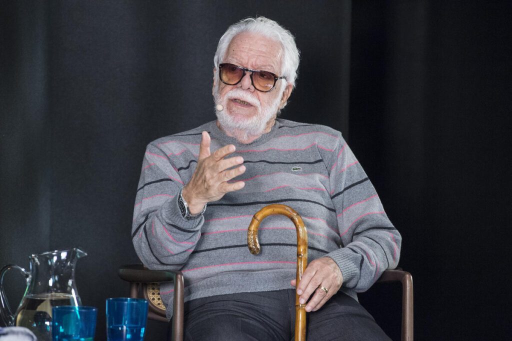 Manoel Carlos durante palestra e entrevista nos Estúdios Globo