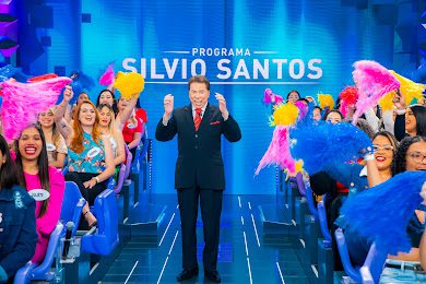 Silvio Santos no auditório de seu programa