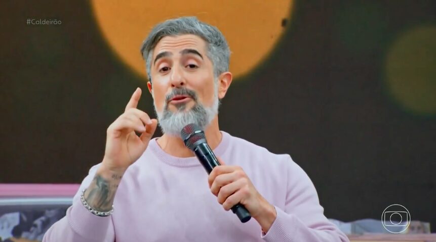 Marcos Mion na apresentação de seu programa