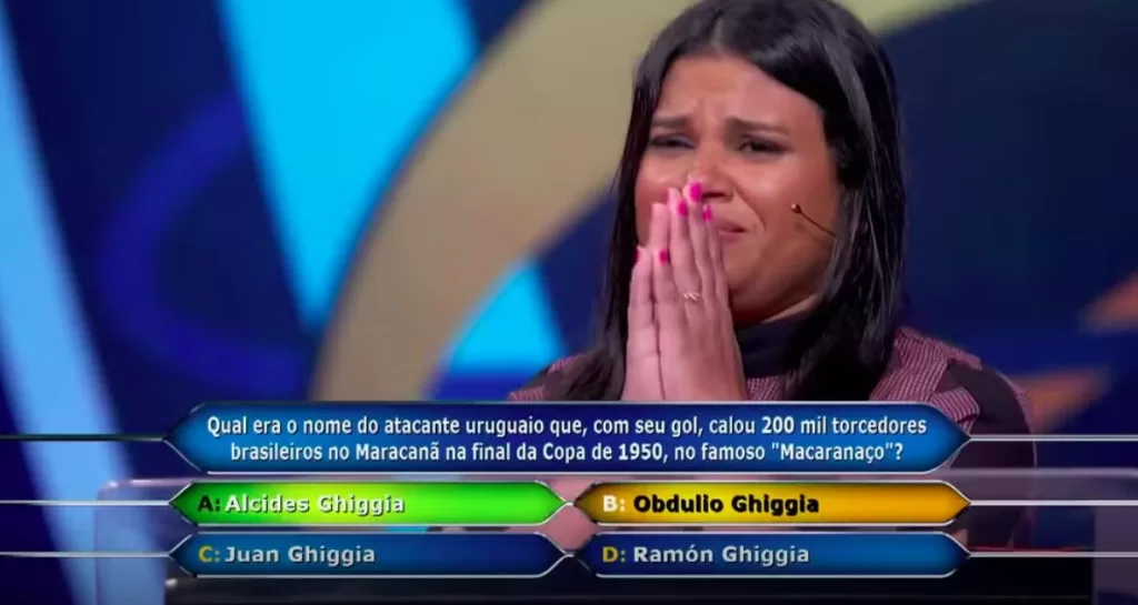 Participante erra pergunta final