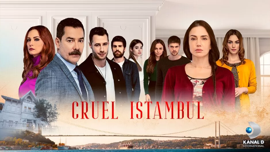 arte de divulgação com protagonistas de Cruel Istambul