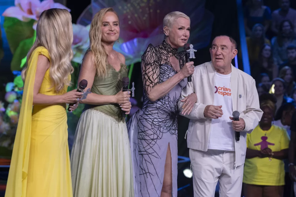 Eliana, Angélica, Xuxa e Renato Aragão no Criança Esperança