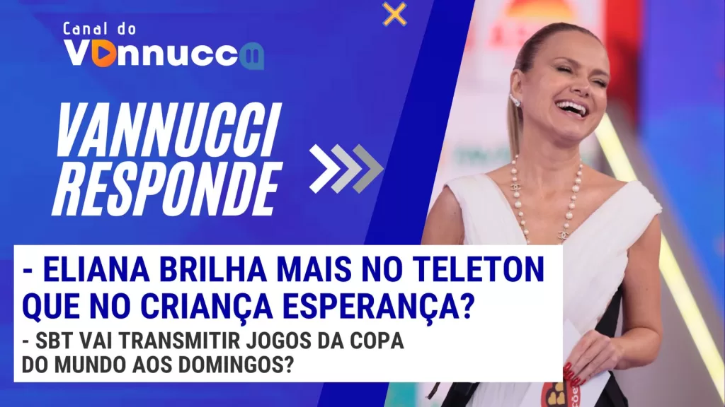 Arte com Eliana em destaque para chamar o Vannucci Responde