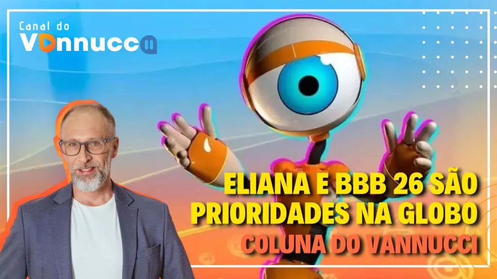 Arte do Canal do Vannucci com robô do BBB em destaque