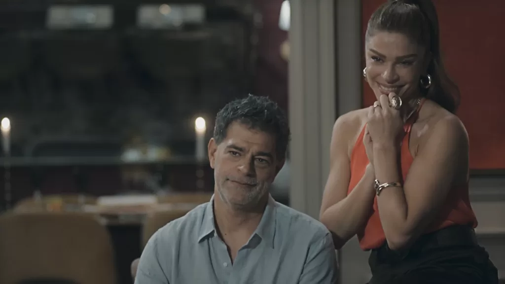 Eduardo Moscovis e Grazi Massafera em cena de três graças