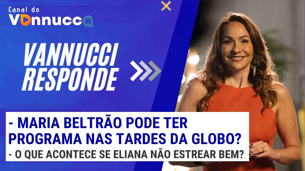 Capa do Vannucci Responde com Maria Beltrão em destaque