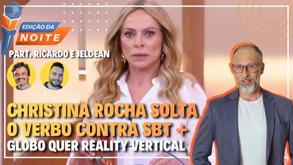 Capa da Edição da Noite com Christina Rocha em destaque
