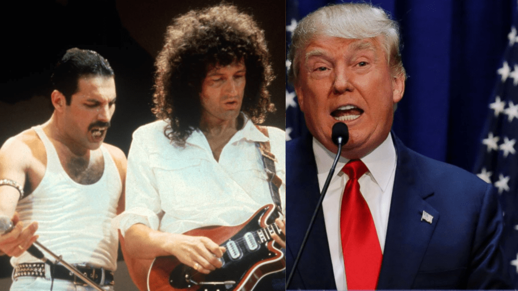 Hoje há 10 anos, Brian May declarou que o Queen não autorizava o uso de "We Are The Champions" em campanhas políticas após a música ser utilizada por Donald Trump.