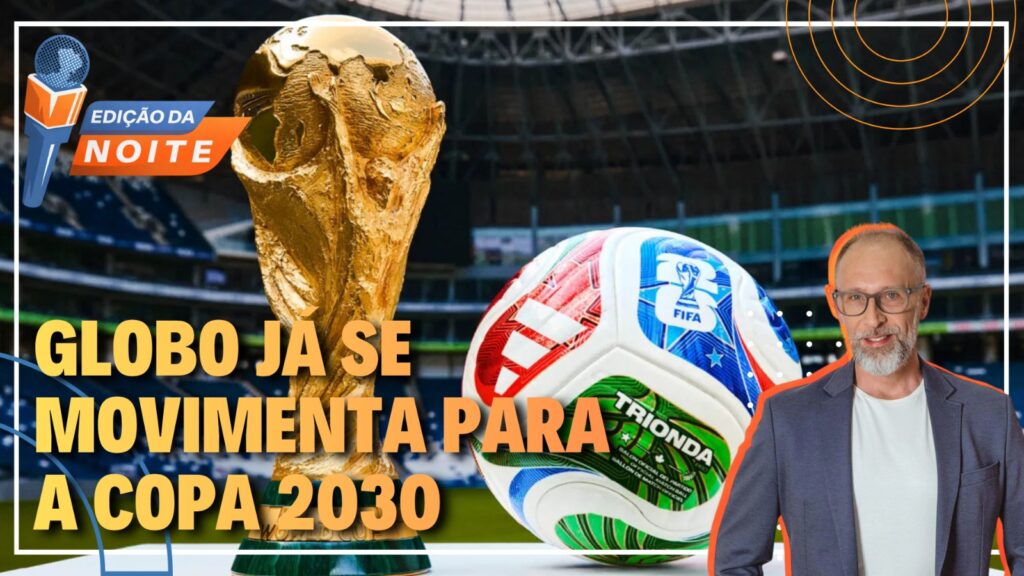 Capa edição da noite com bola em destaque