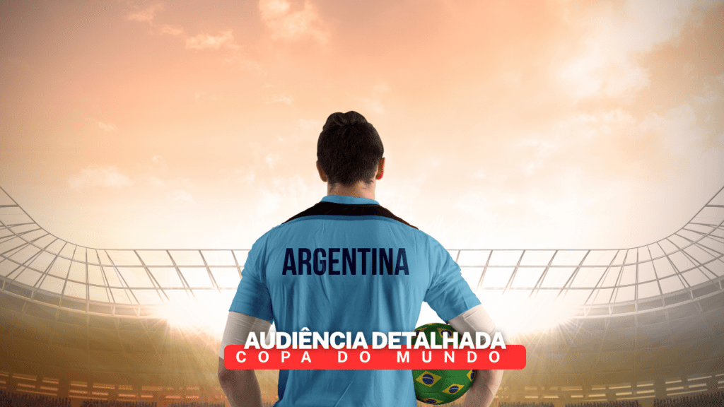 Homem de costas com camisa da Argentina