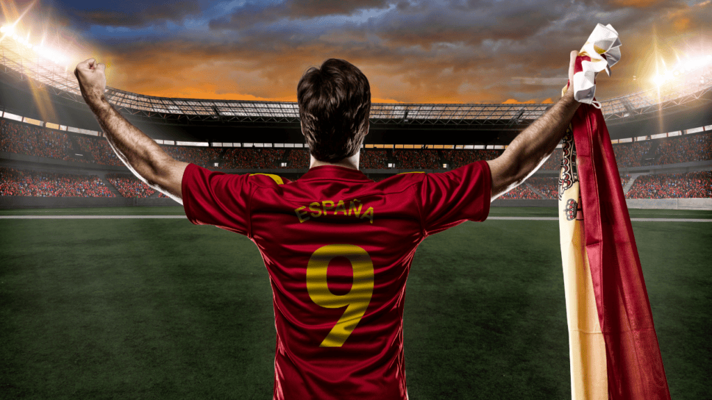 Homem com camisa da Espanha