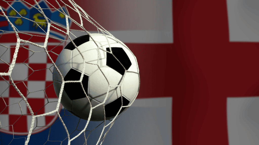 arte com bandeira da Inglaterra e bola