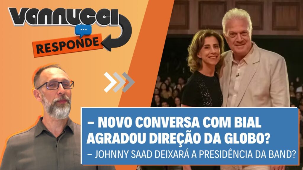 Capa do Vannucci Responde com Fernanda Torres e Pedro Bial em destaque