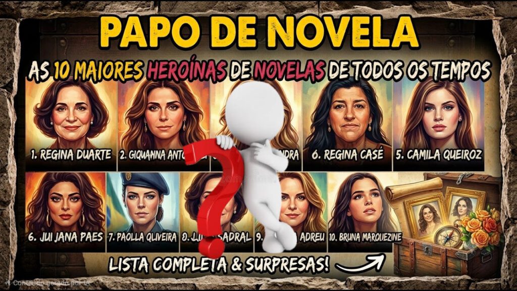 Capa papo de novelas com várias atrizes